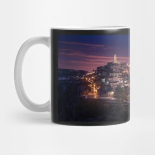 Matera, Basilicata, Italy at night Mug